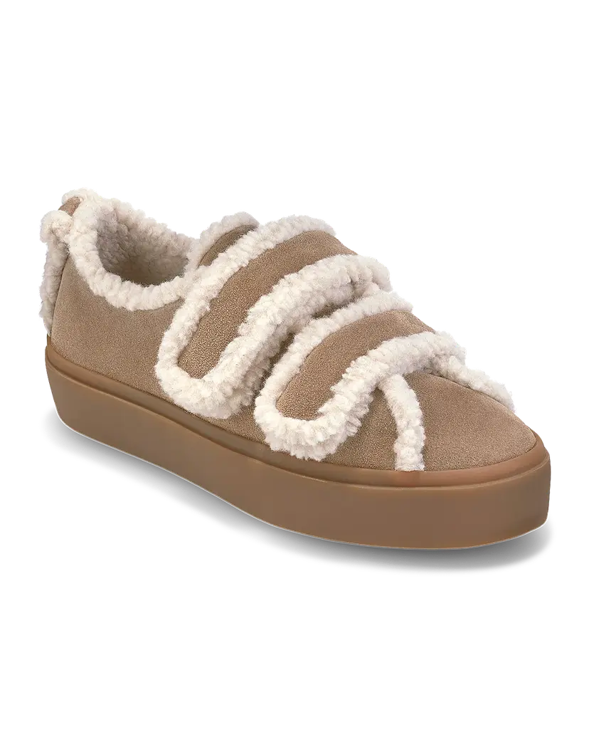 Inuikii Shearling Low Velcro Light Beige - 37