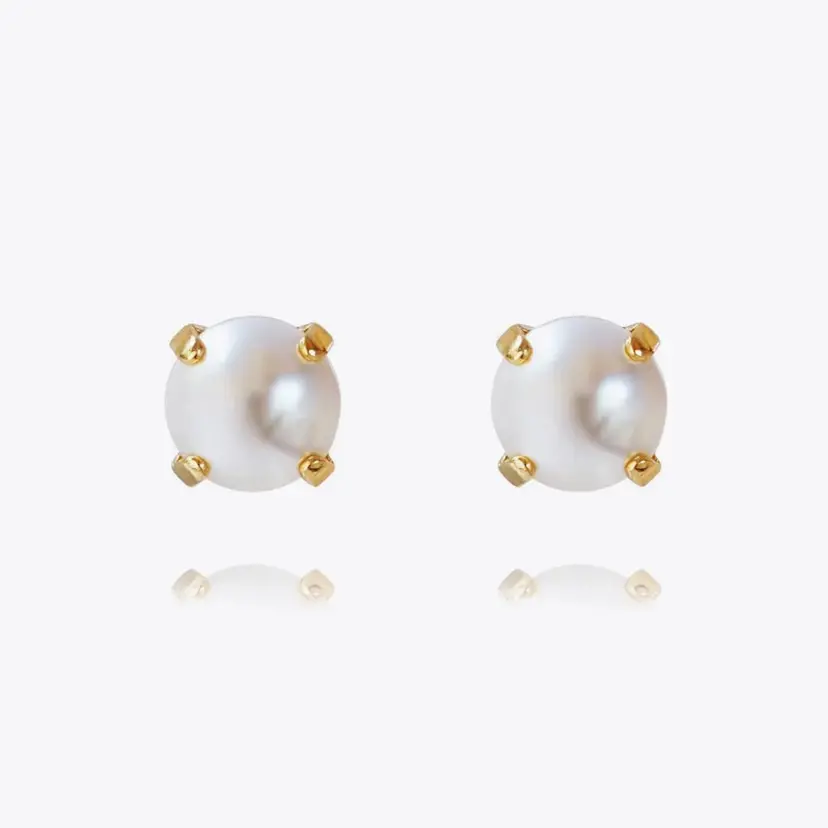 Caroline Svedbom Classic Stud Earrings Gold Pearl