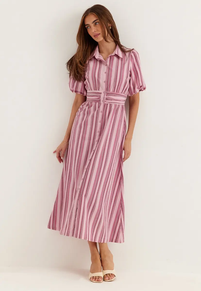 Bubbleroom Waist Detail Cotton Dress