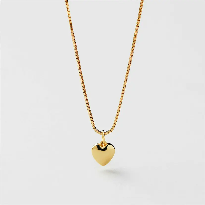 Solid Puffy Heart Halskjede