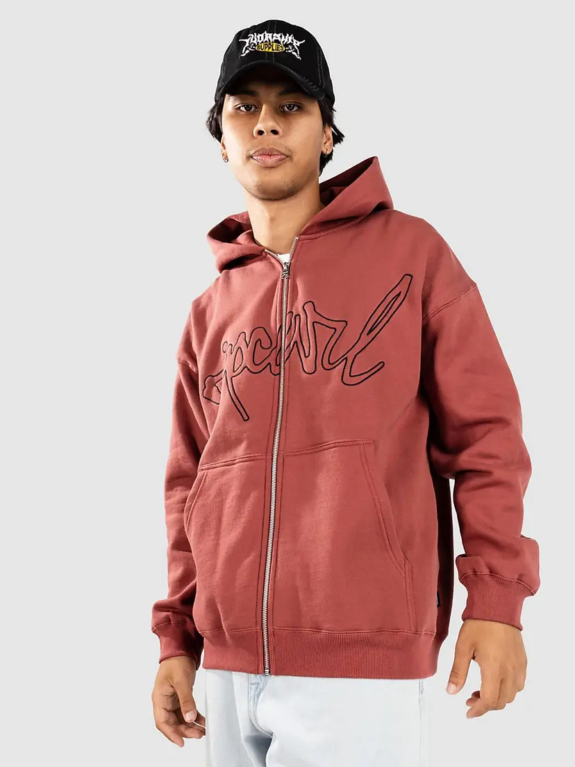Rip Curl Rip Curl Medina Script Hettegenser med glidelås rød