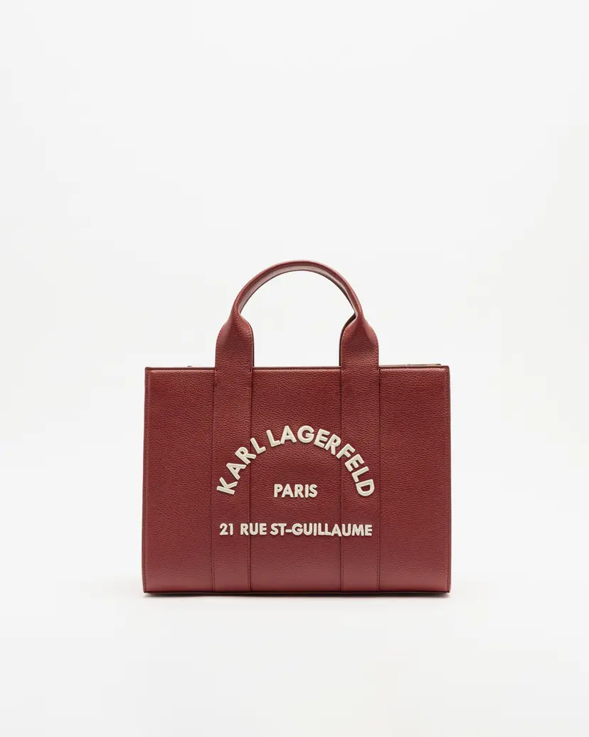 Karl Lagerfeld Karl Lagerfeld K/RSG MD Square Tote Peb Emb Burgundy Tote bag