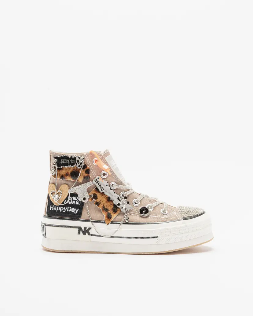 Nan-Ku Couture Nan-Ku Couture EFA-03 Taupe High-top sneakers