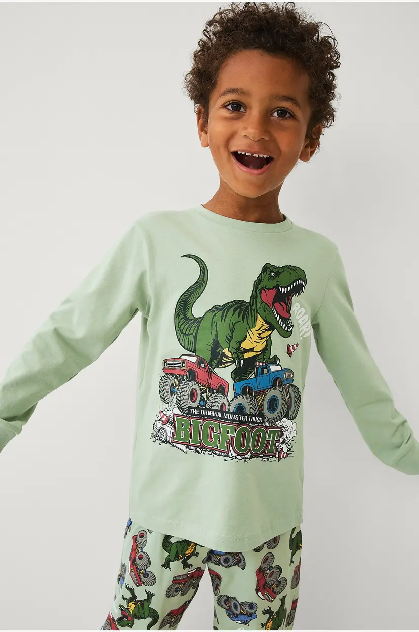 Ellos Collection Pyjamas med trykk - Grønn