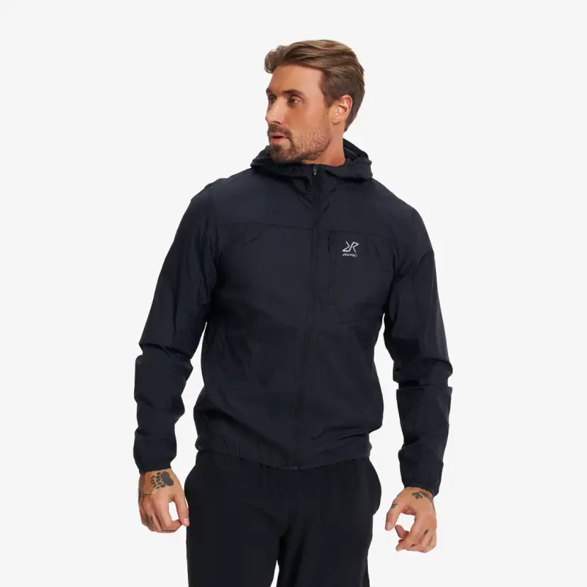 RevolutionRace Speed Hooded Windbreaker Herre Black