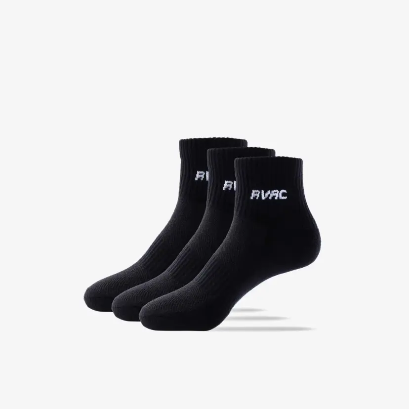 RevolutionRace 3-pack Core Ribbed Low Socks Unisex Black