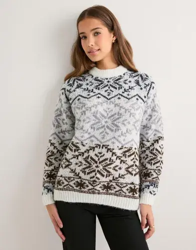 Pieces Pieces - Multi/Mønstrete - Pcjo Ls High Neck Knit Bc