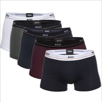 BOSS BOSS 5P Cotton Boxer Trunks D1 Multi-colour-2 bomull Large Herre