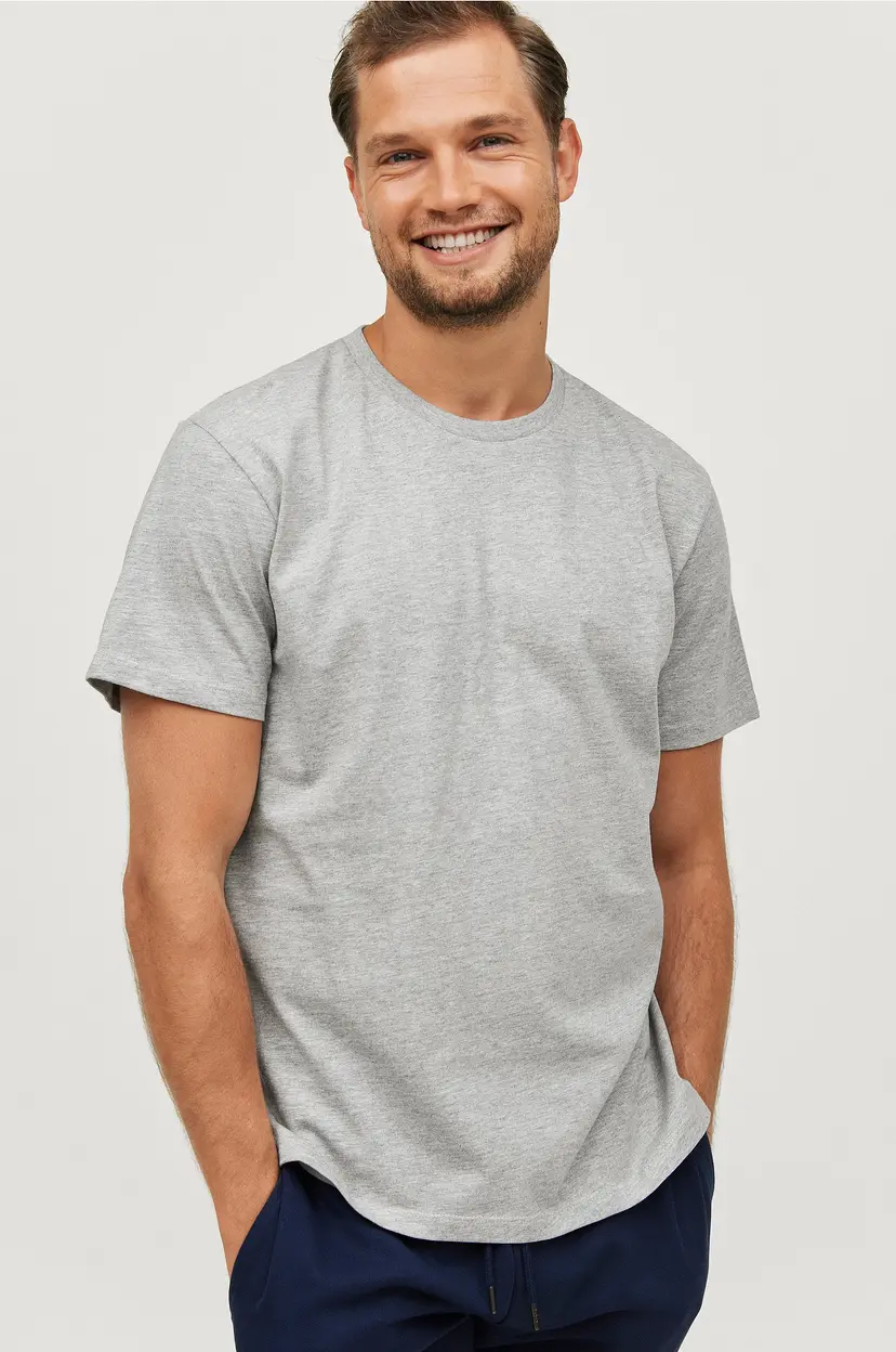 Ellos Collection T-shirt Sam i ekstra kraftig jersey - Grå