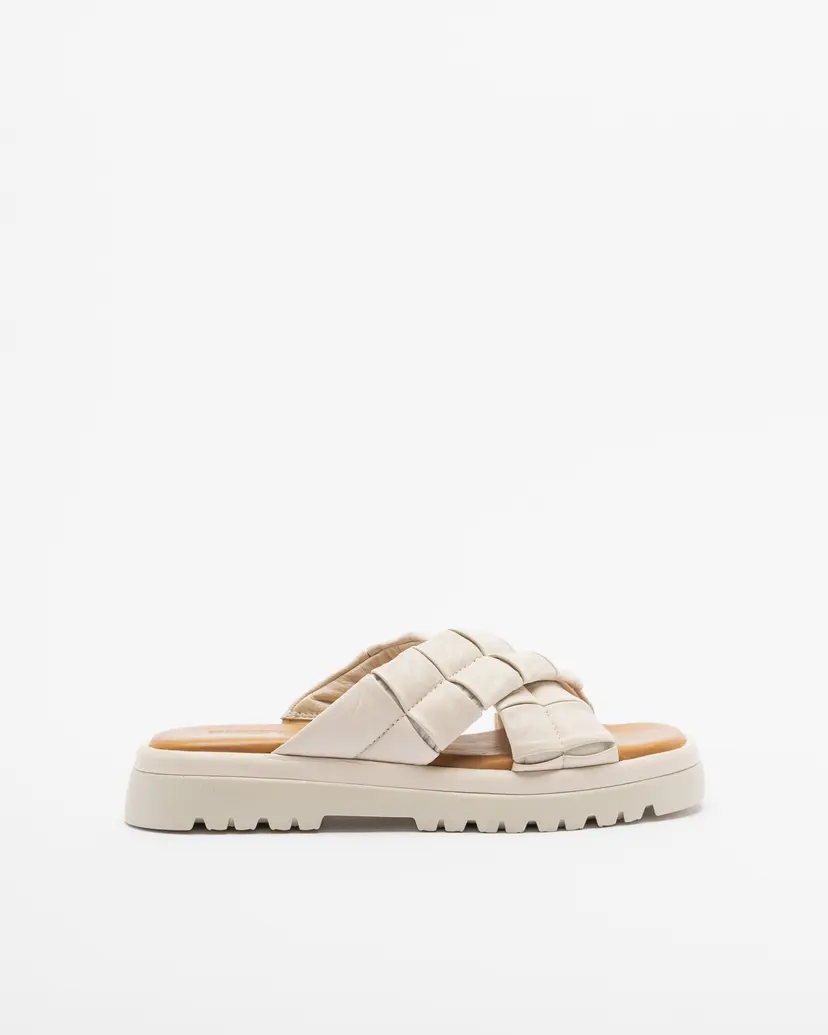 PROF PROF 11202 White Slide sandals