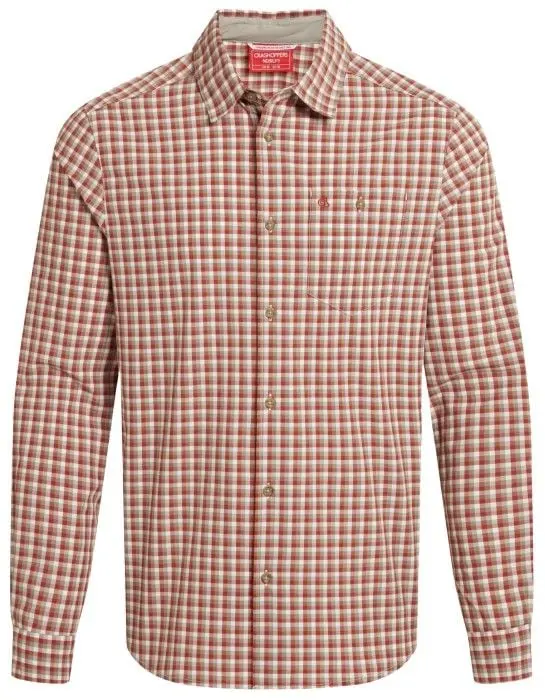 Craghoppers Craghoppers M's NosiLife Nuoro Check Long Sleeved Shirt Red Beach Check