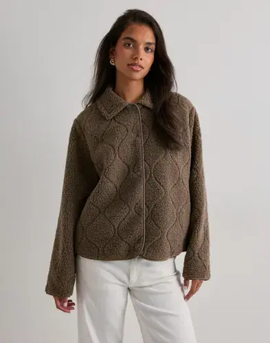 ONLY Only - Brun - Onlkelly Teddy Quilted Jacket Otw