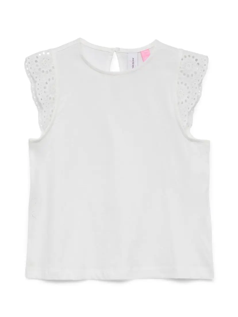 Vero Moda Girl Vero Moda Girl Emily topp uten ermer med rynker  hvit (158/164)