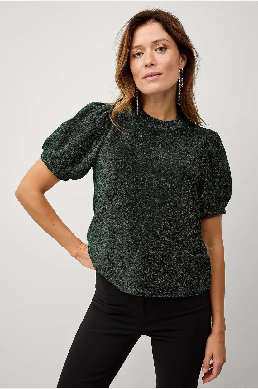 Ellos Collection Glitrende topp - Grønn