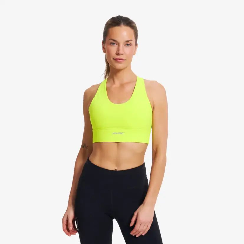 RevolutionRace Rapid V Longline Medium Sports Bra Dame Evening Primrose
