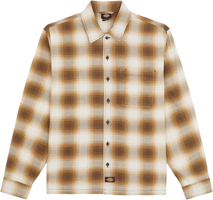Dickies Dickies Men´s Gulfport Flannel Shirt Chocolate Brown