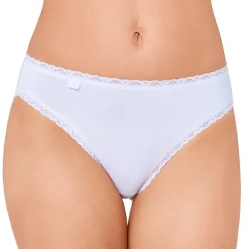 Sloggi Sloggi Truser 3P 24 7 Cotton Lace Tai Briefs Hvit bomull 48 Dame