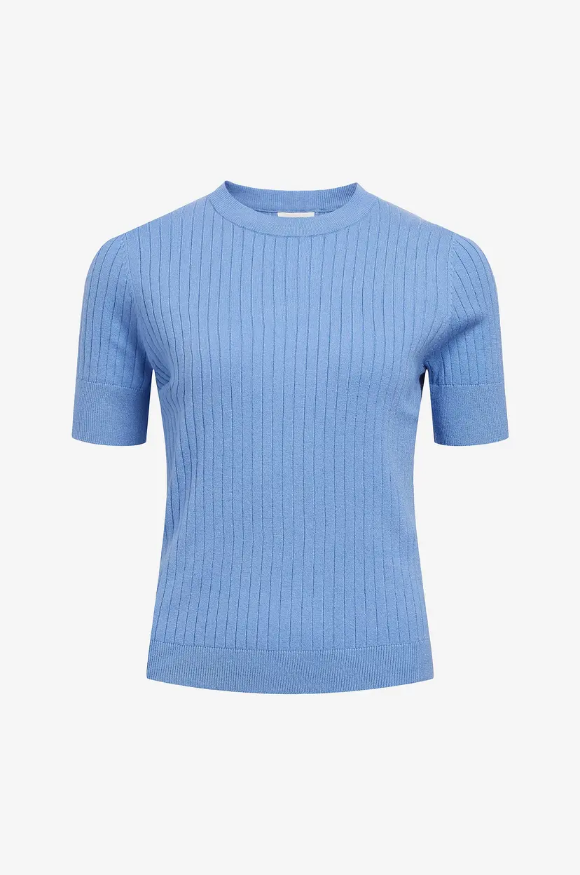 Object Collectors Item Genser objNoelle S/S Knit T-shirt - Blå