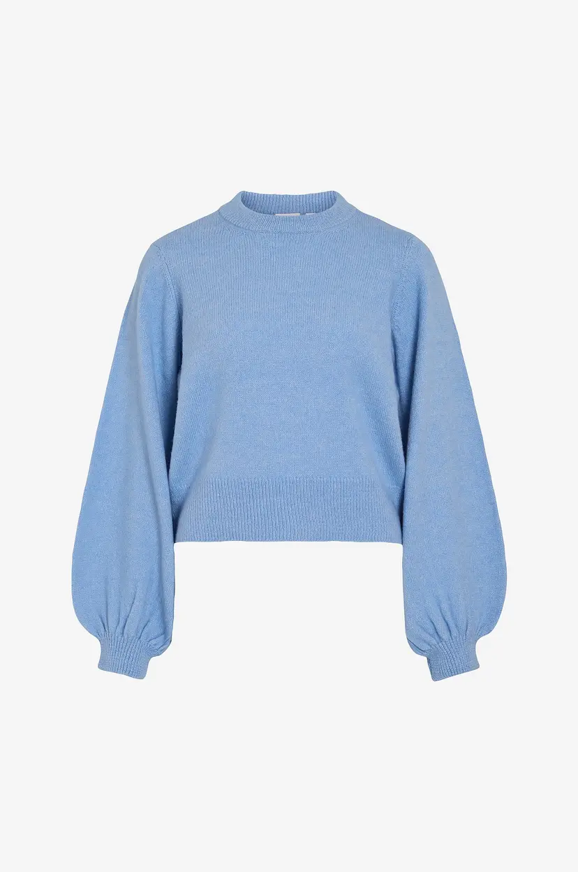 Vila Genser viBiola New L/S Knit Top - Blå