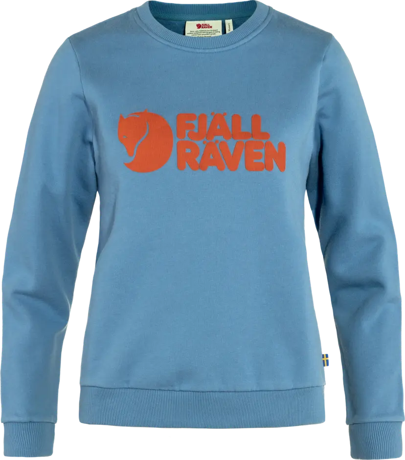 Fjällräven Fjällräven Women's Fjällräven Logo Sweater Dawn Blue/Terracotta Brown