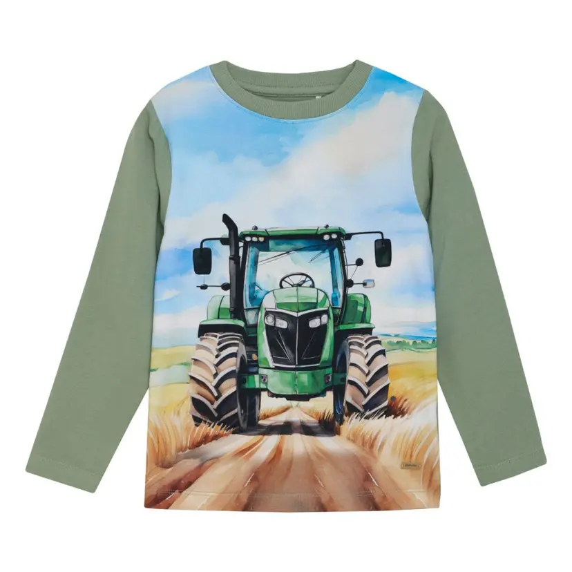 Minymo Minymo - Genser Traktor Grønn Hedge Green