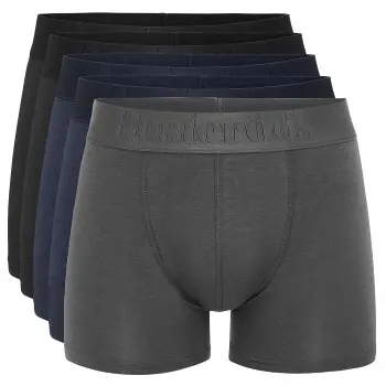 Resteröds Resteröds 10P Gunnar Bamboo Boxer Grå/Blå XX-Large Herre
