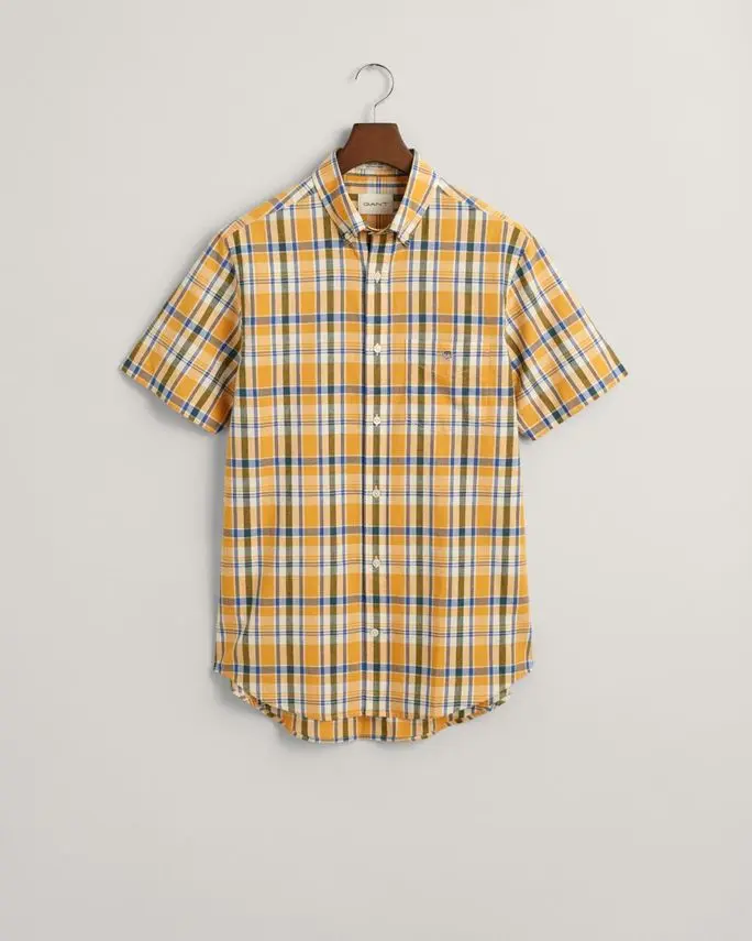 Gant REG COTTON LINEN CHECK SS SHIRT