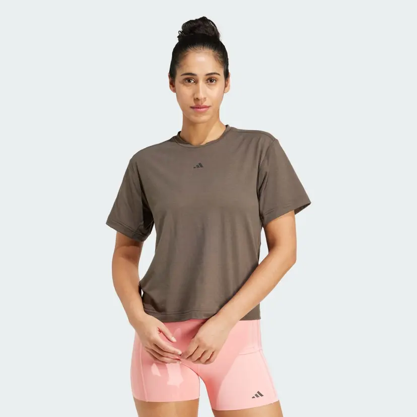 Adidas PrimeLift Back-Cutout 3-Stripes T-Shirt