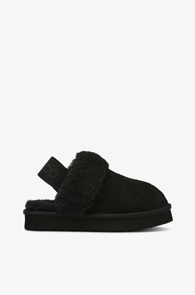 Bianco Innetøfler biaSweetie Flatform Elastic Slipper Faux Suede - Svart