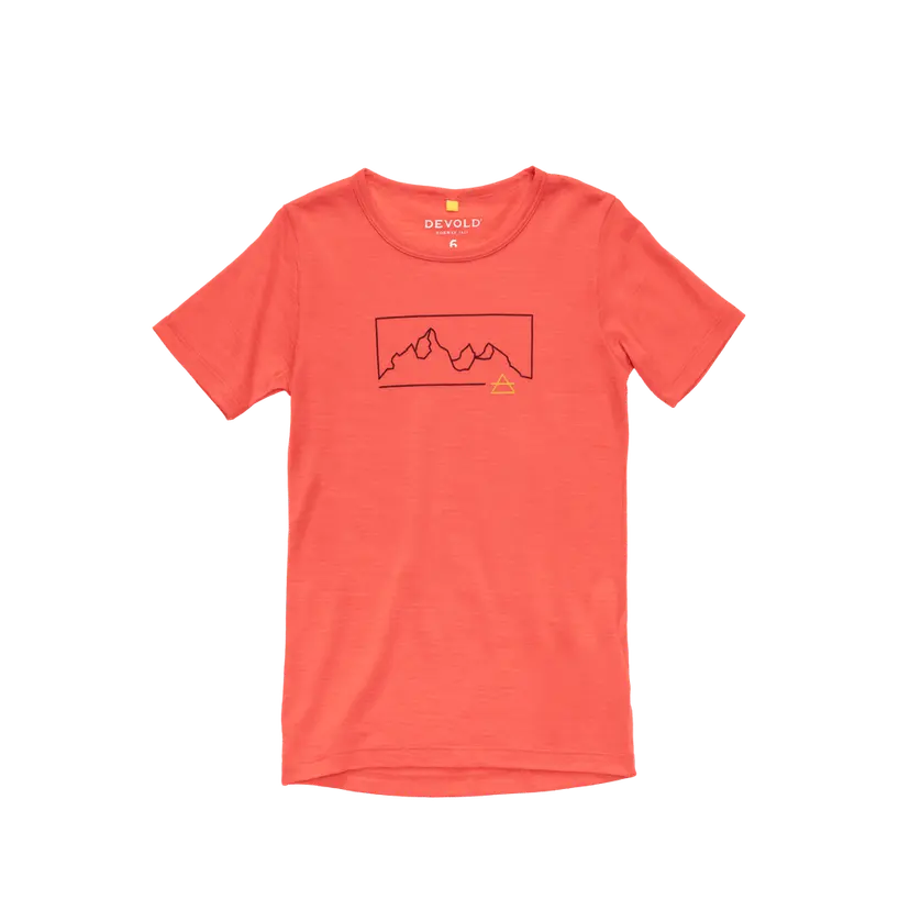 Devold Devold - Active Outline T-skjorte Barn - Size 2 - Rød