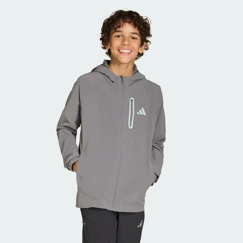 Adidas ADIDAS BOYS HOODED TECH WOVEN JAKKE