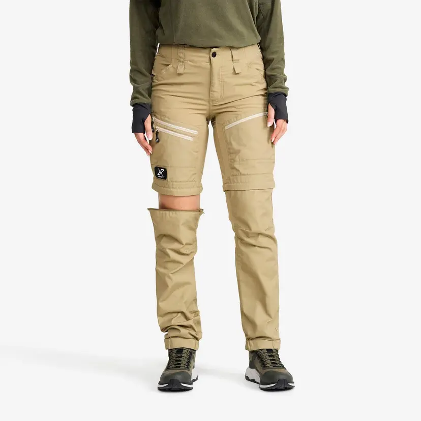 RevolutionRace RVRC GP Pro Zip-off Pants Dame Khaki