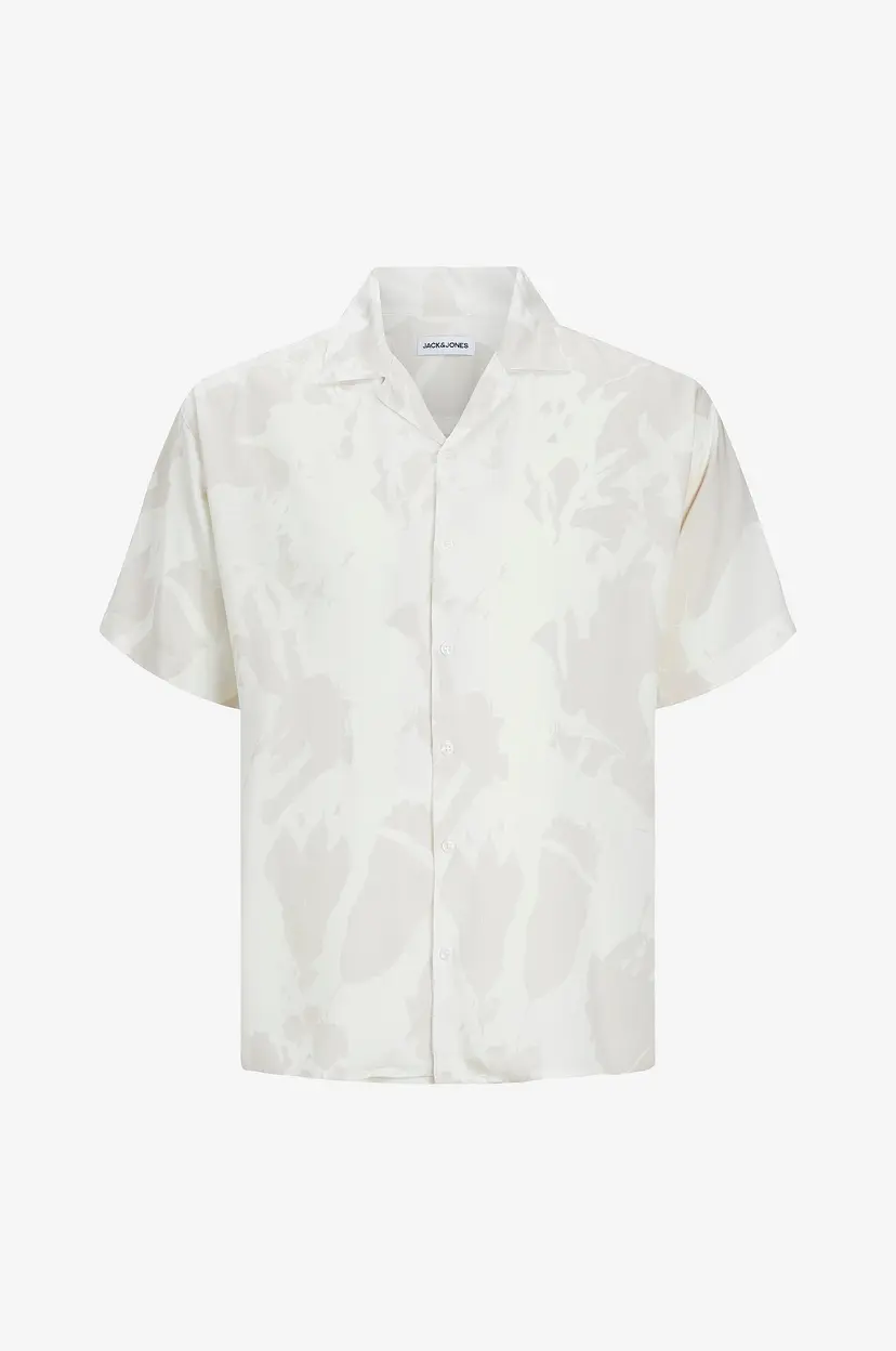 Jack & Jones Skjorte jjJeff Abstract Print Resort Shirt - Grå