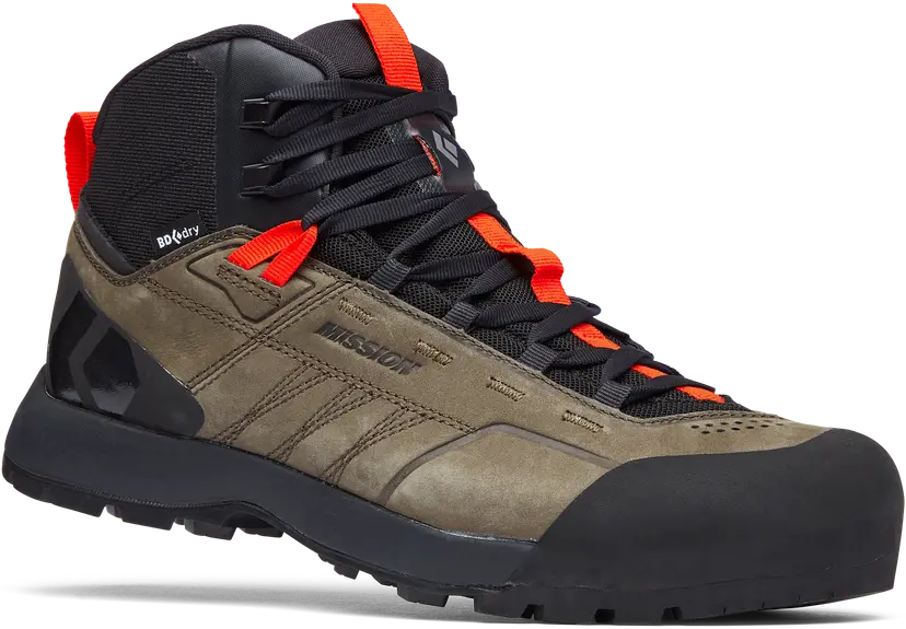 Black Diamond Black Diamond M's Mission Leather Mid WP Approach Shoes Walnuts/Octane