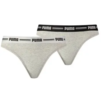 Puma Puma Truser 2P Iconic Solid String Grå X-Small Dame