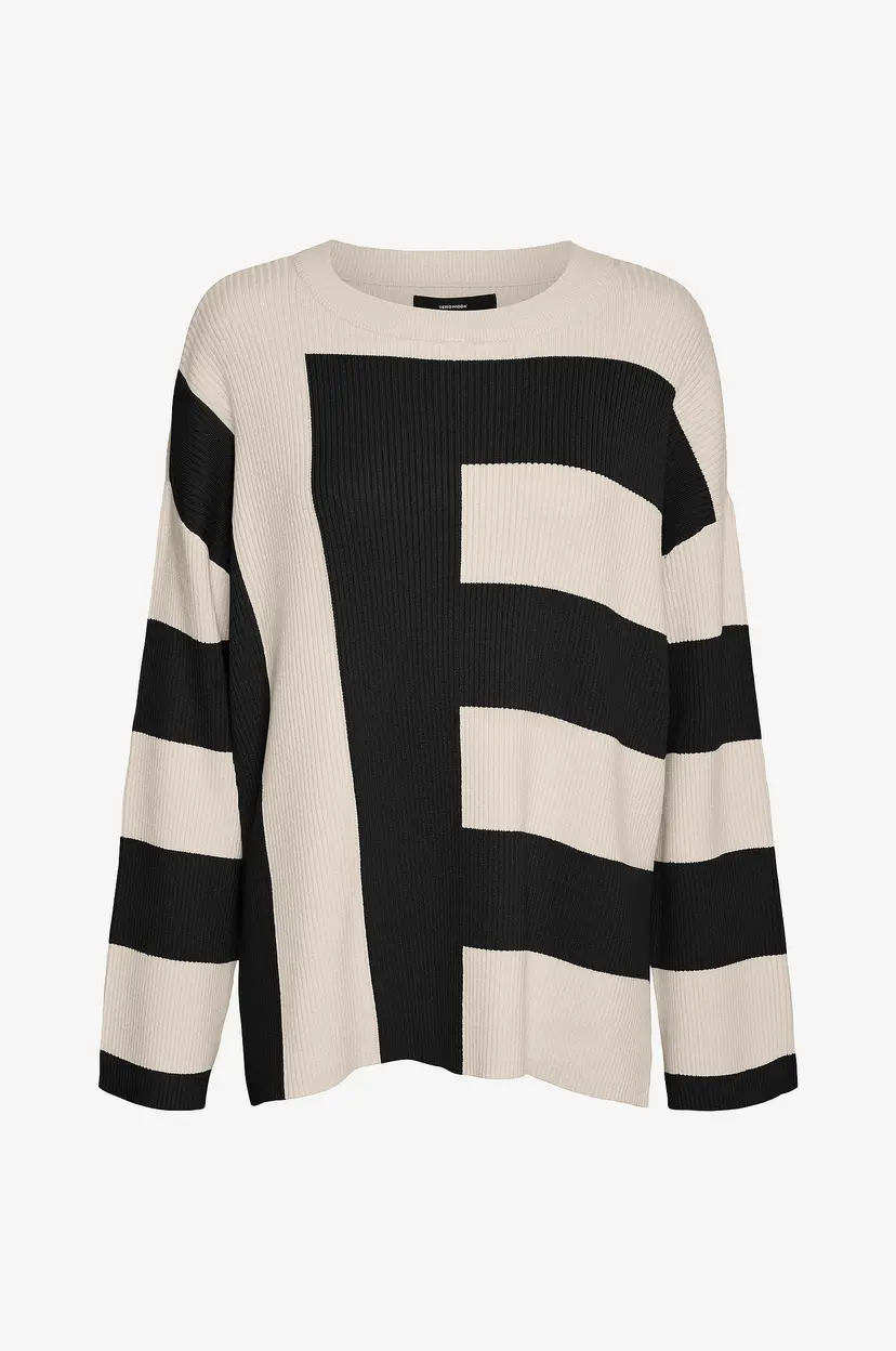 Vero Moda Genser vmHermosa LS O-neck Long Pullover - Beige