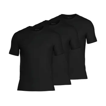 BOSS BOSS 3P Bamboo RN T-Shirt Svart Bambus Small Herre