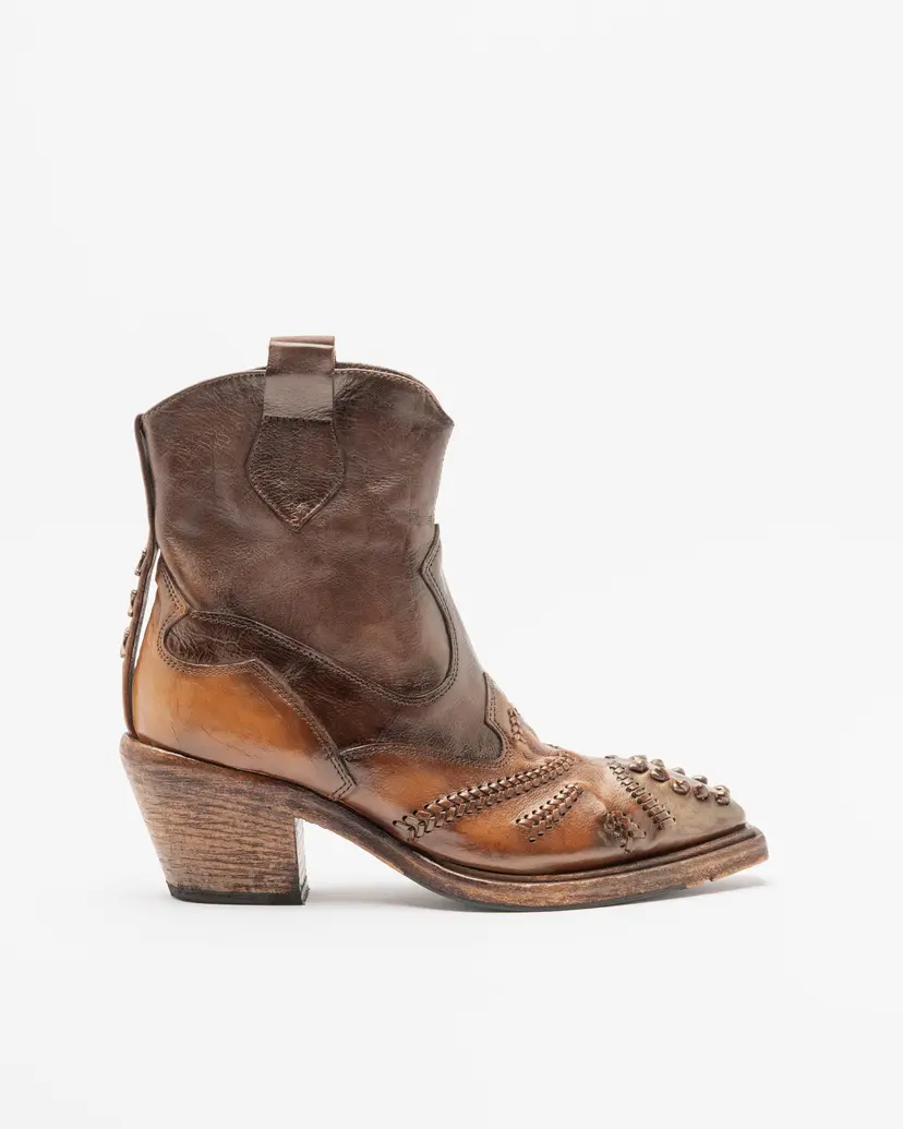 Le Ruemarcel Le Ruemarcel KAMP D2002 Camel Ankle Boots