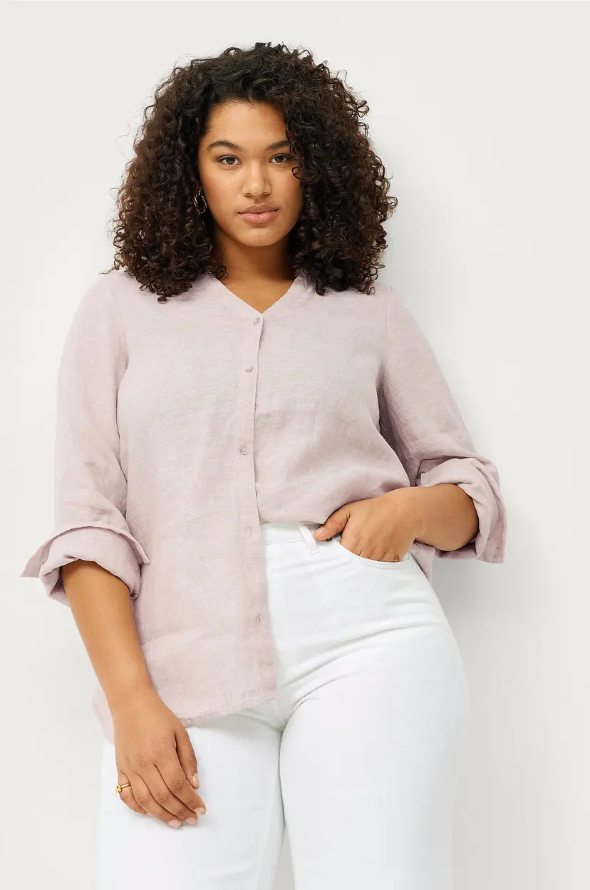 Ellos Plus collection Skjorte i lin - Beige