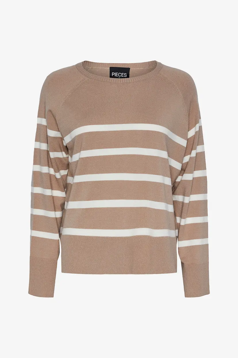 Pieces Genser pcSia LS Knit Noos - Brun