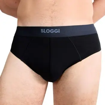 Sloggi Sloggi 2P Men Ever Ease Brief Svart bomull Large Herre