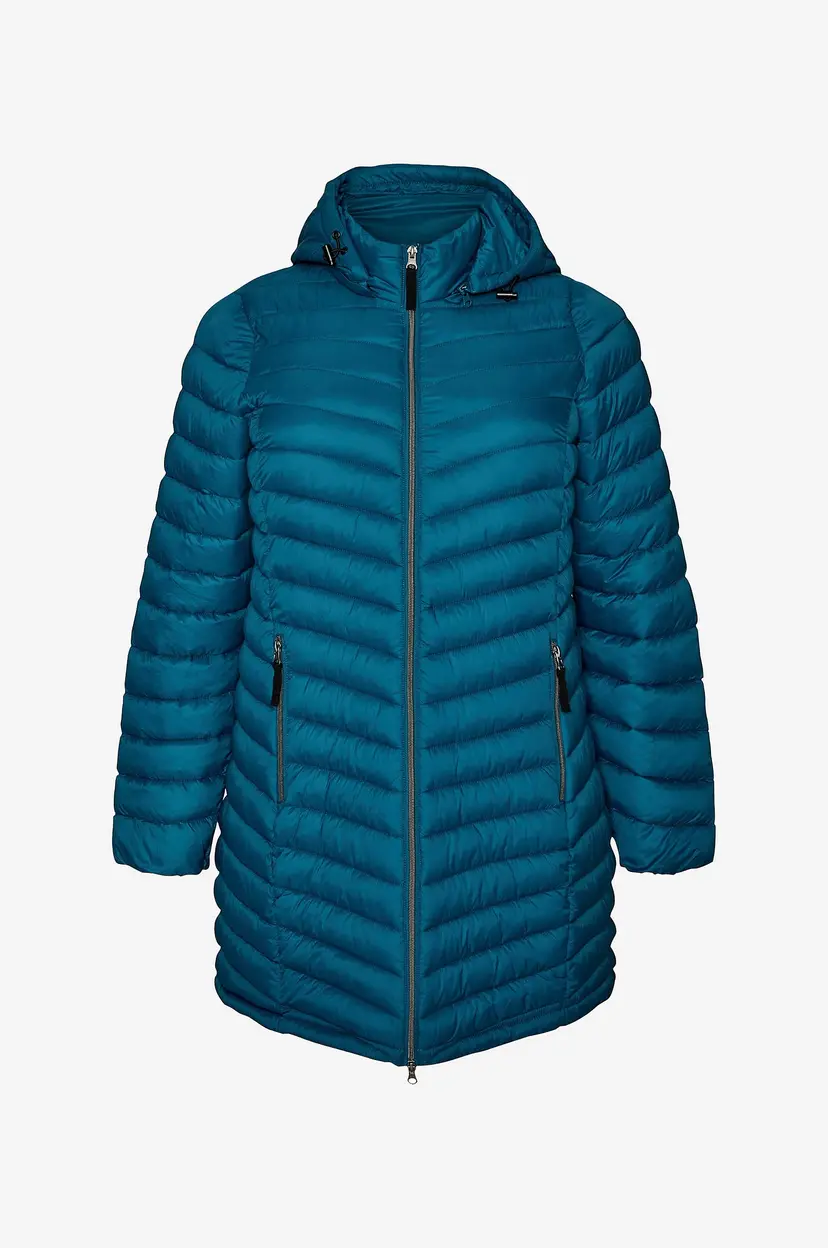 Zizzi Jakke mSally L/S Coat - Blå
