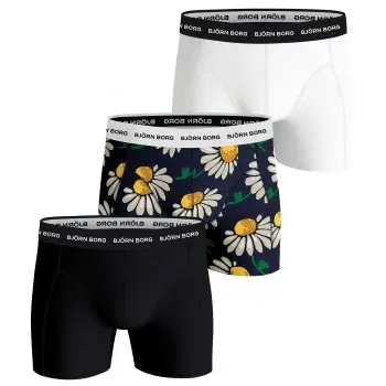 Björn Borg Björn Borg 3P Essential Shorts 2033 Svart blomstre bomull Medium Herre
