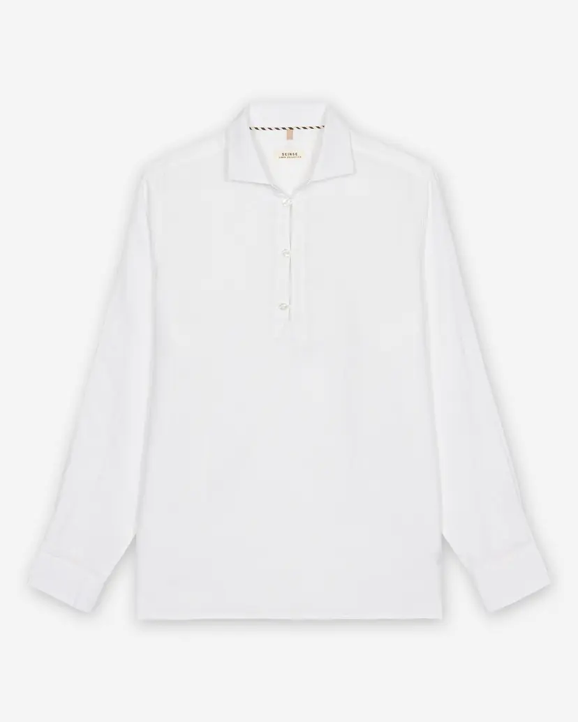 Seinse Seinse CE1089SS White Linen shirt