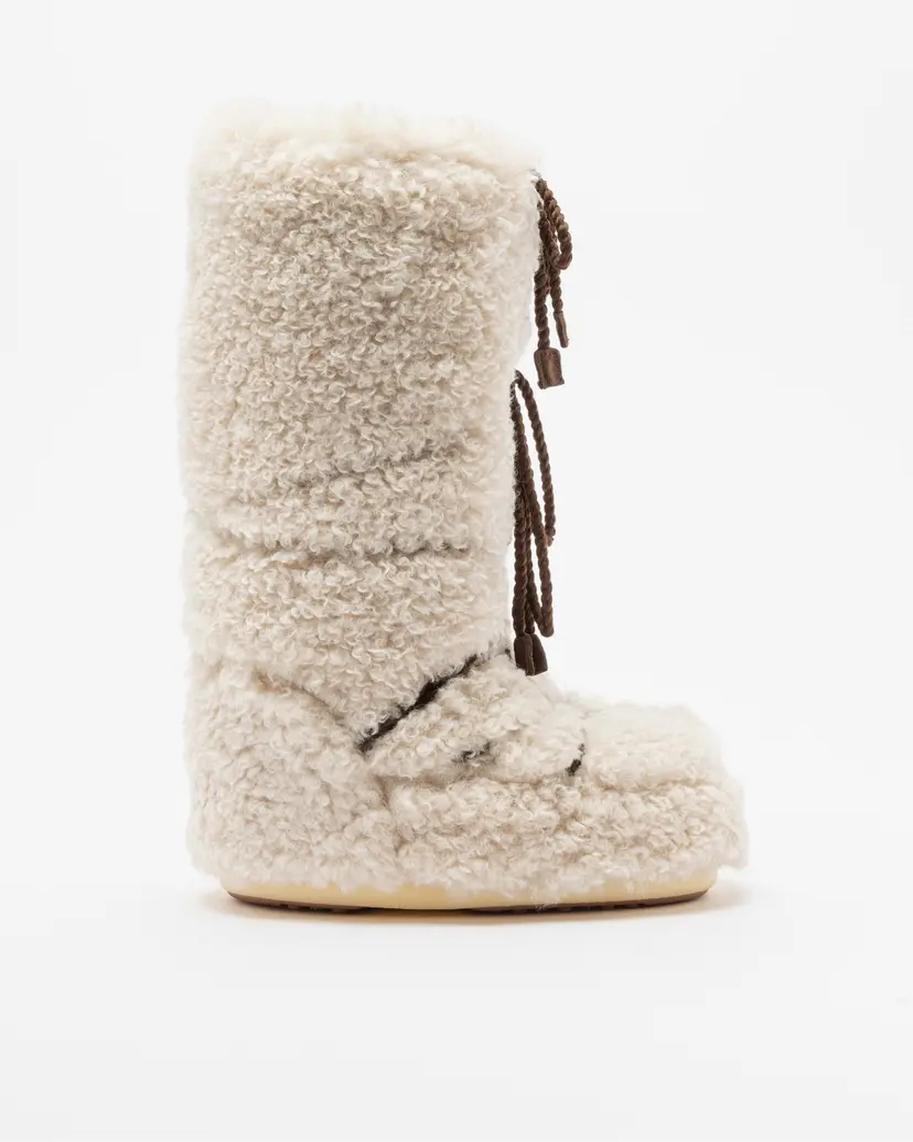 Moon Boot Moon Boot ICON CURLY EXTRA Beige Knee high boots