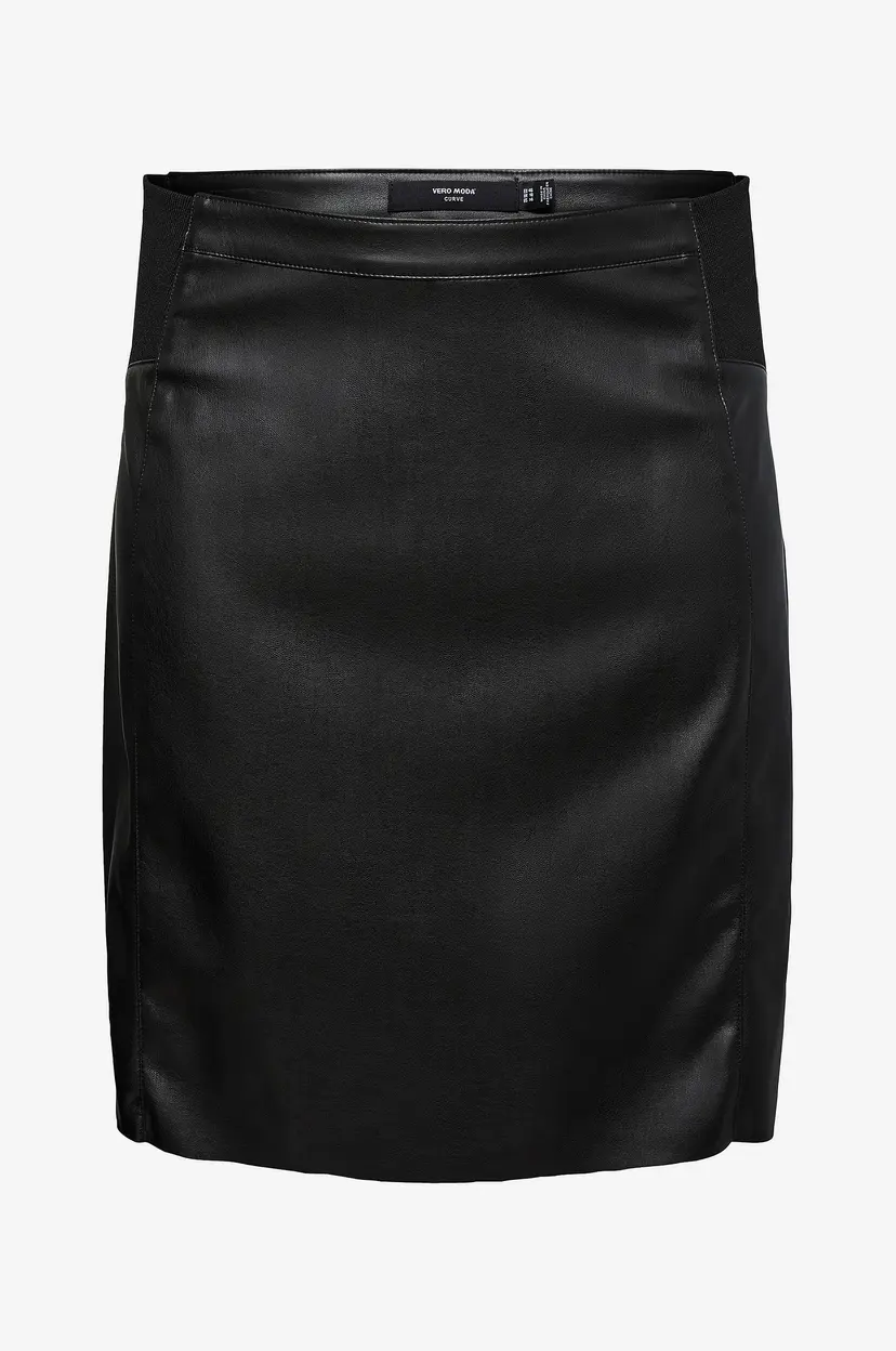 Vero Moda Curve Skjørt vmcButtersia HW Coated Skirt Cur - Svart
