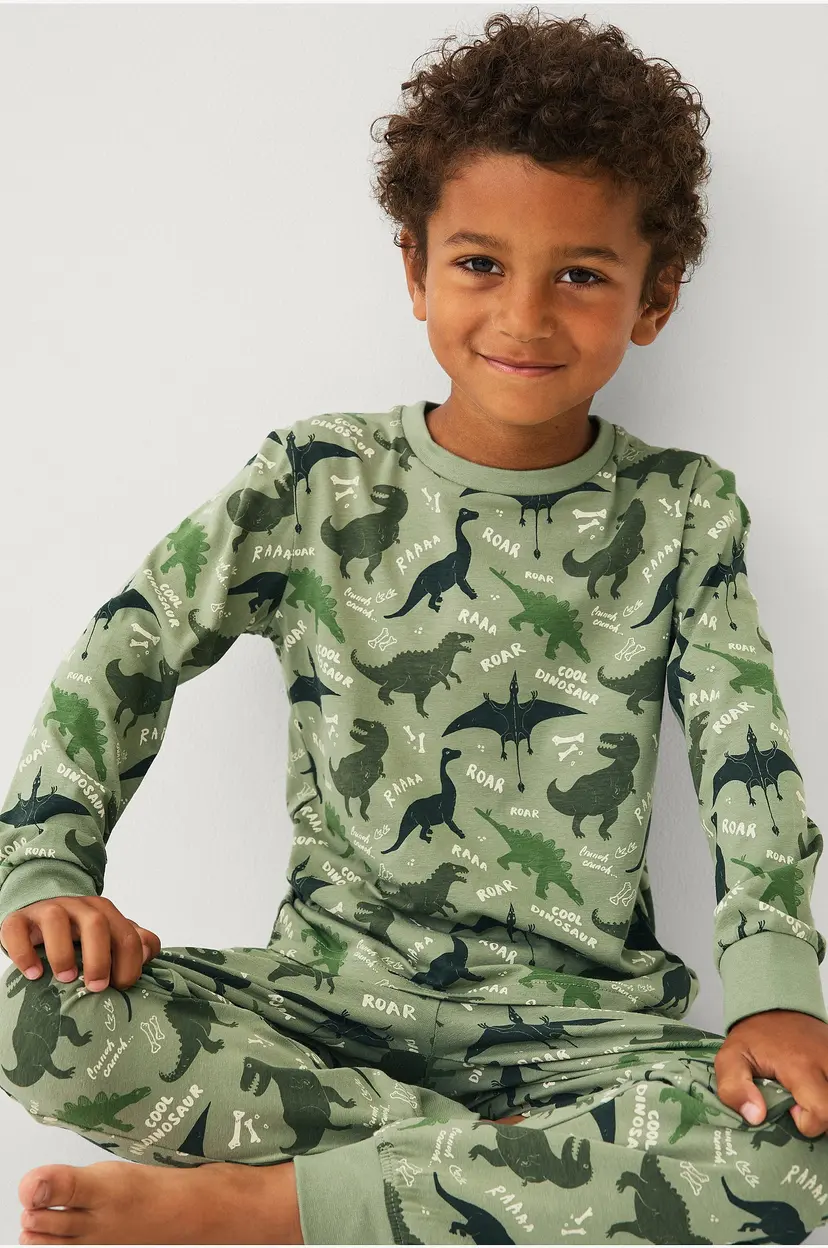 Ellos Collection Pyjamas med trykk - Grønn