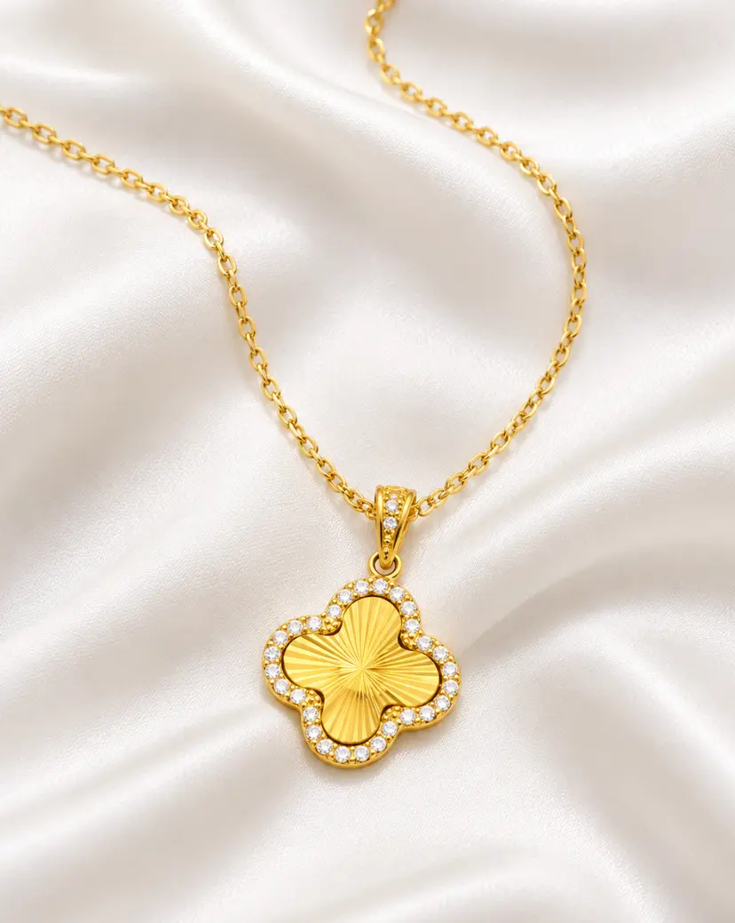 Aiyanna Stina Four Leaf Necklace