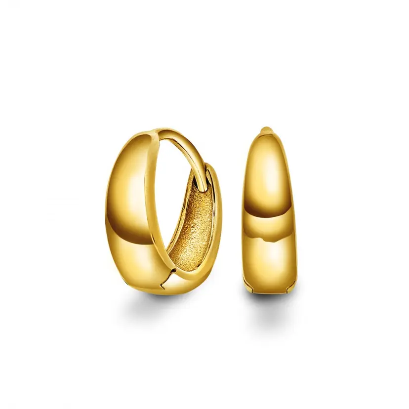 Arne Nordlie Arne Nordlie - Månformet forgyldte sølv creoler, 14mm - 68708-04