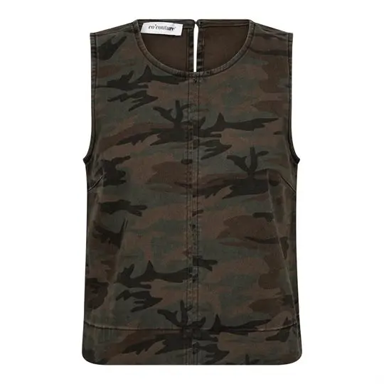 Co Couture Co' Couture - Camou Denim Top - Camouflage